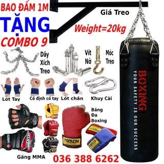 Bao cát đấm bốc boxing đã nhồi sẵn ruột - Bao cát boxing treo tường đã dồn hoàn thiện - Bao đấm boxing bảo hành 6 tháng