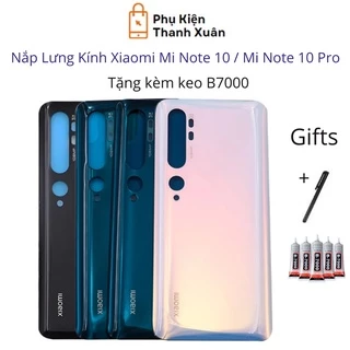 Nắp lưng Xiaomi Mi Note 10 / Mi Note 10 Pro  - Chất liệu kính - Tặng kèm keo