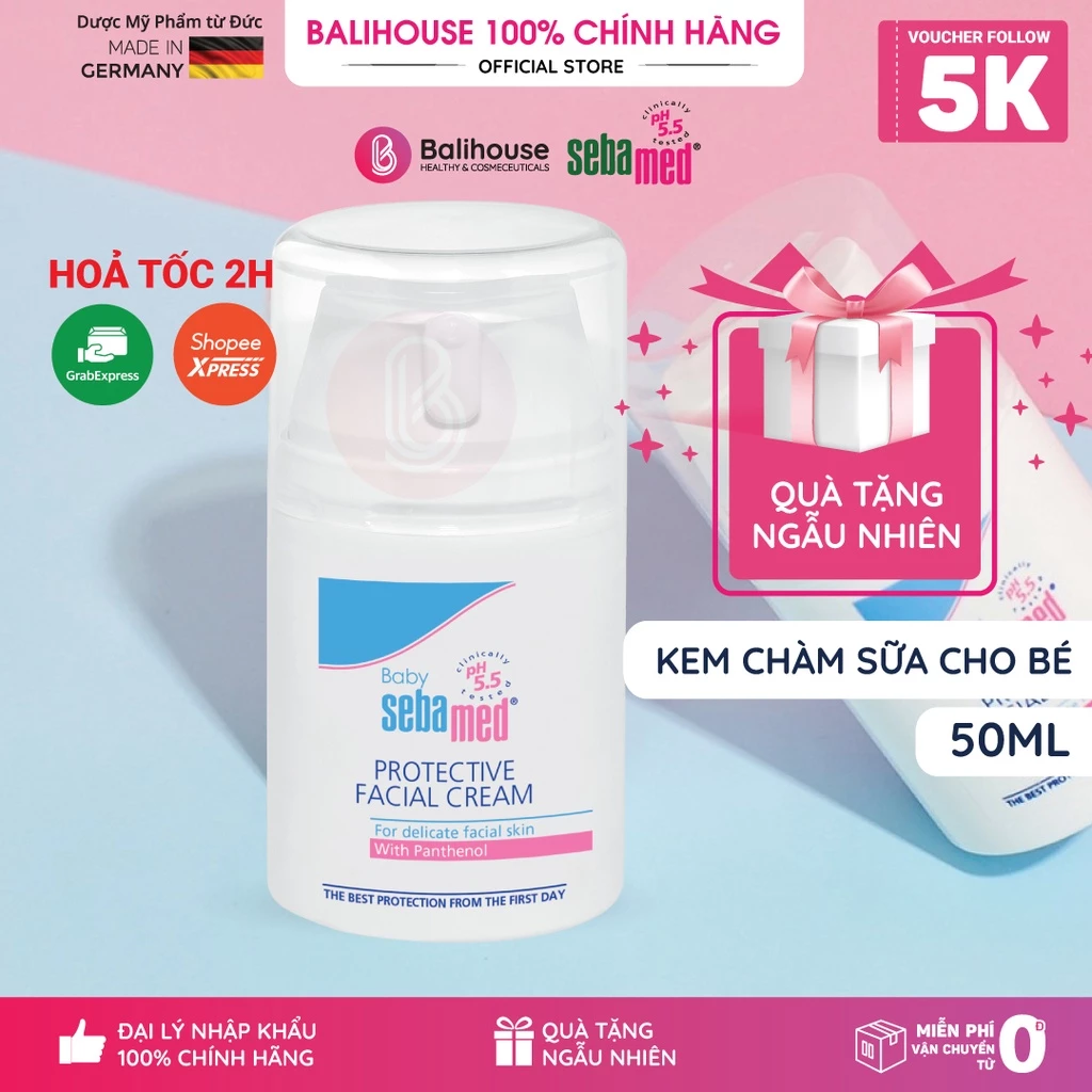 [Sebamed Chính Hãng] Kem chàm bé dưỡng ẩm bảo vệ da Sebamed Baby Protective Facial Cream pH5.5