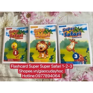 FLASHCARDS SUPER SAFARI 1,2,3,- thẻ A5 ép plastics