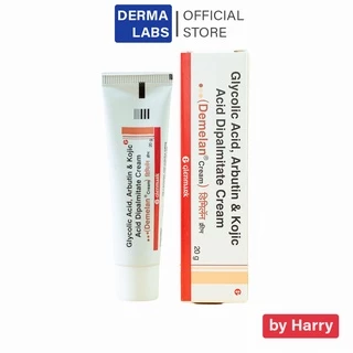 Demelan cream (20g) - 5% arbutin, 2% kojic acid và 10% AHA, kem dưỡng trắng, mờ thâm, by Harry