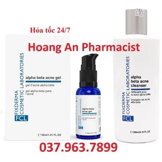 Fixderma FCL Alpha Beta Acne Cleanser & Gel Sữa rửa mặt cho da dầu mụn