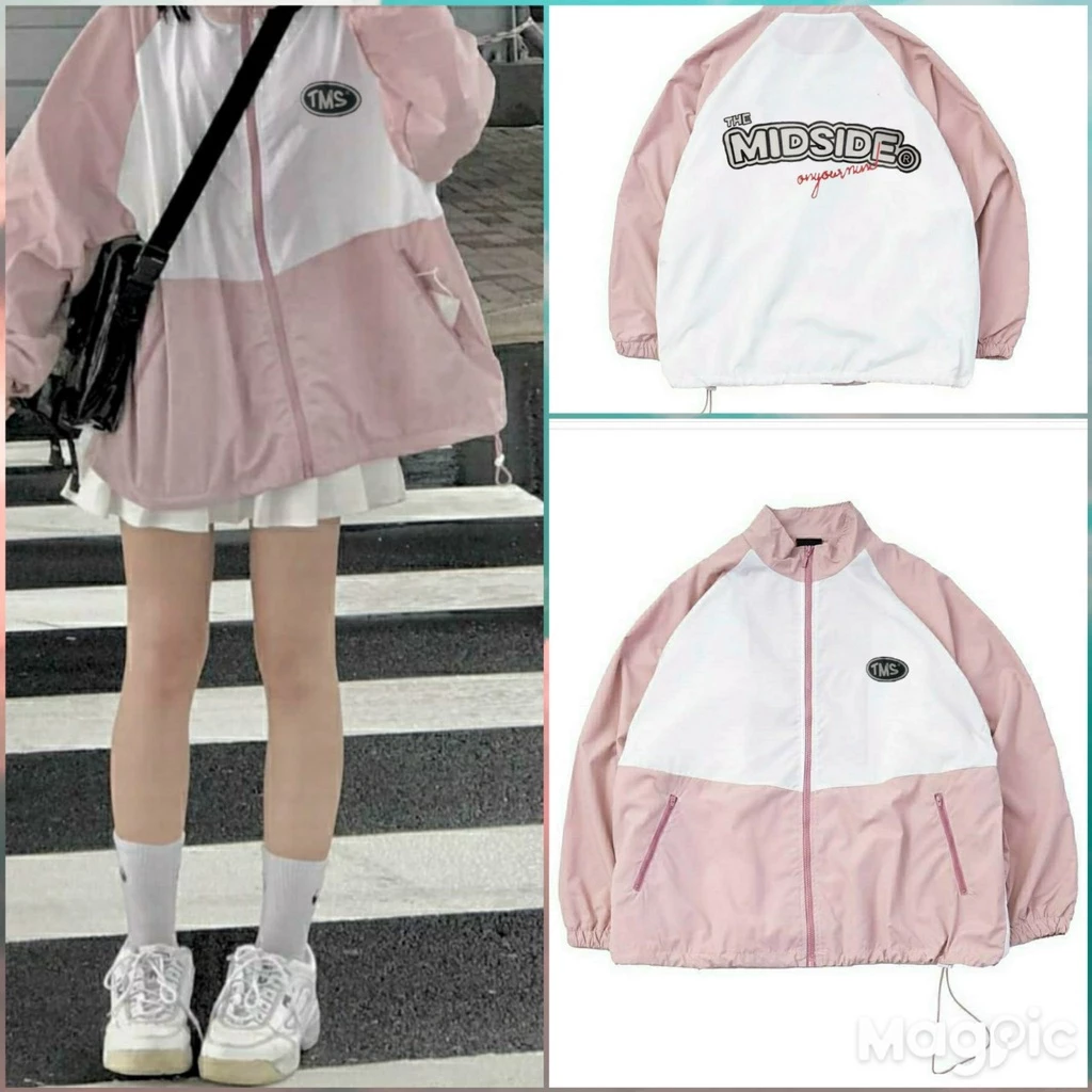 Áo khoác dù MIDSIDE Nam Nữ form rộng unisex dù 2 lớp ulzzang Jacket Siêu chất bomber