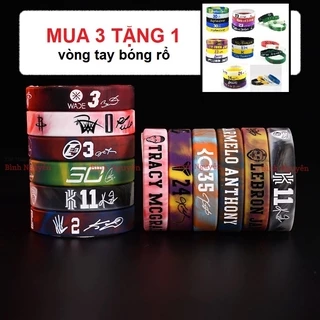 Vòng tay bóng rổ dung nham chất liệu silicone bền đẹp Curry Kyrie Irving Kobe Bryant Lebron James Rose thời trang///