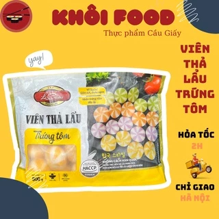 Viên Thả Lẩu Trứng Tôm hãng Lacusina chiên xiên, thả lẩu loại ngon nhất