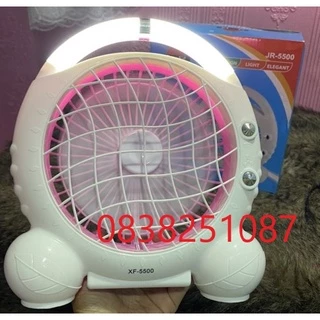 Quạt Sạc Tích Điện Có Đèn Pin Mini Fan JR-5500