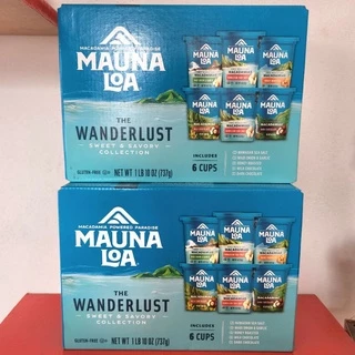 Hạt Macca MAUNA LOA Macadamia thùng 6 lon mix 5 vị