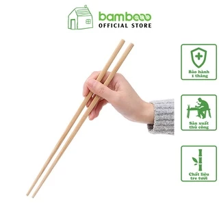 Đũa ăn dài tre đa năng kháng khuẩn BAMBOOO ECO chuyên xào nấu an toàn vệ sinh, sử dụng cho gia đình, nhà hàng, khách sạn