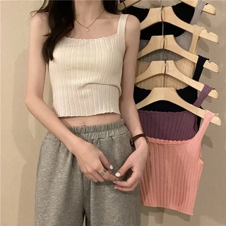 Hormones Mùa Hè Hàn Quốc sytyle all match Áo Crop Top 7 Màu