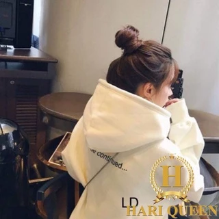 Áo hoodie White chữ To Be in lưng LDU1019