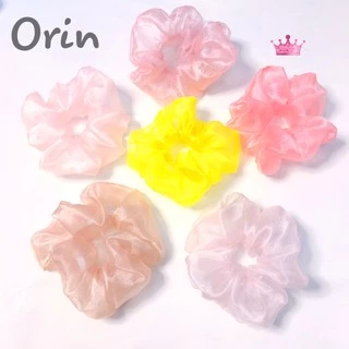 (Siêu đẹp) Dây buộc tóc scrunchies bong bóng nhiều màu Orin K1210