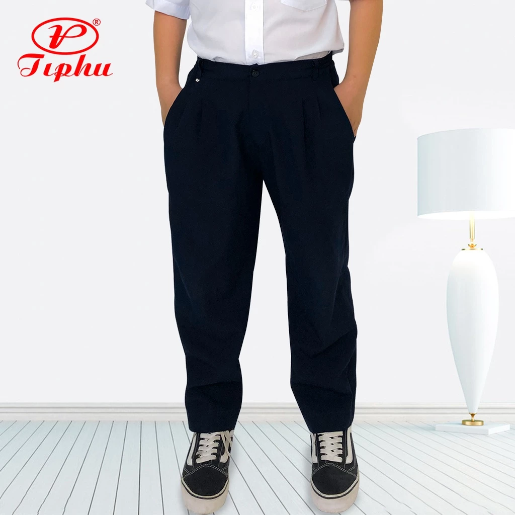 Quần xanh học sinh lưng thun, dây kéo trước, xếp mỗi bên 2 ly, dáng Baggy, size đến 150kg, Amazing