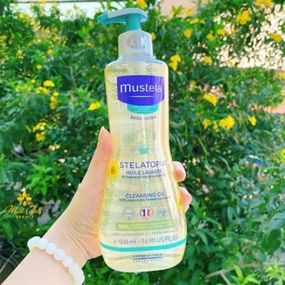 Dầu Tắm Cho Da Chàm Thể Tạng Mustela Stelatopia Cleansing Oil 500ml