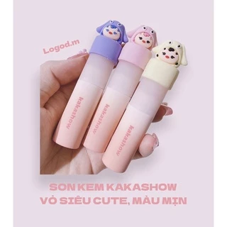 🎀SĂN SALE🎀(bản Cute Doll)Son Kem KAKASHOW Vỏ Siêu Cute, Tiện Dụng - Logod.m