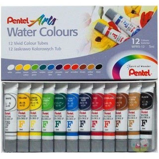 MÀU NƯỚC PENTEL 12 MÀU DẠNG TUÝP