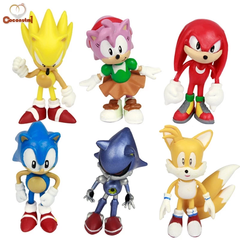 Set 3 / 6 Mô Hình Đồ Chơi Nhân Vật Trong Phim Hoạt Hình Sonic The Hedgehog