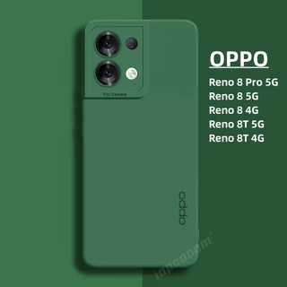 Ốp Điện Thoại Silicone Dẻo Màu Trơn In Hình Máy Ảnh Cho OPPO Reno 8 Pro 5G 8T 4G