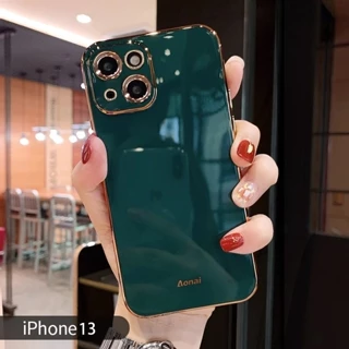 Ốp điện thoại QIANZI mềm mạ cạnh thẳng 90° thích hợp cho iPhone 14 pro max iphone 12 13 pro max 14plus 12 pro 13pro