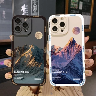 Dành Cho Xiaomi Redmi Note 13 4G 12 12S 13C Pro 5G 9S 9A 12C Luxury Mountain Senery Square Edge Cover Full Len Vỏ Bảo Vệ