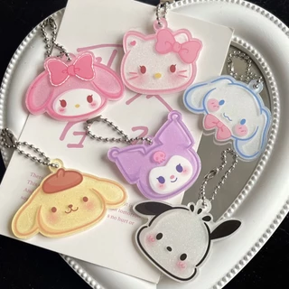 Mới Sanrio Móc Khóa Acrylic Móc Khóa Hoạt Hình Dễ Thương Ngọt Chìa Khóa Túi Mặt Dây Chuyền Phụ Kiện