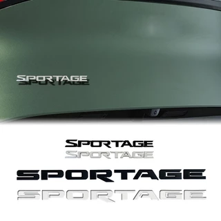 Màu đen tươi sáng ❥ ❈ ABS Chữ cái xe phía sau cốp xe Đề can Huy hiệu nhãn dán cho KIA Sportage GT LINE Logo