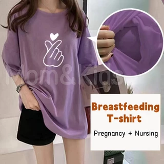 Mom&Kids High Quality Áo Thun Tay Ngắn Thân Thiện Với Môi Trường Cho Mẹ Bầu & Bé Uống Sữa