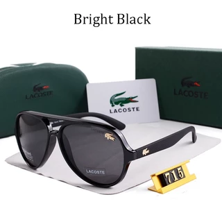 Lacoste Kính Mát Gọng Vuông Phong Cách vintage Thời Trang Cho Nam