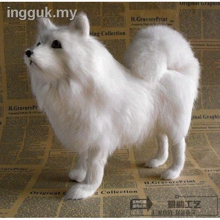 (Mới) Mô phỏng chó con mô phỏng husky mô phỏng chó con màu trắng Samoyed chó xám ​​Husky Samoyed