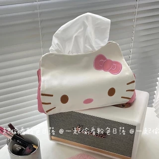 Hộp Đựng Khăn Giấy Để Bàn Phòng Khách / Phòng Ngủ / Phòng Khách Hình Hello Kitty Dễ Thương