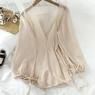 Áo Khoác cardigan chiffon Mỏng Chống Nắng Phong Cách Thời Trang Mới 2023