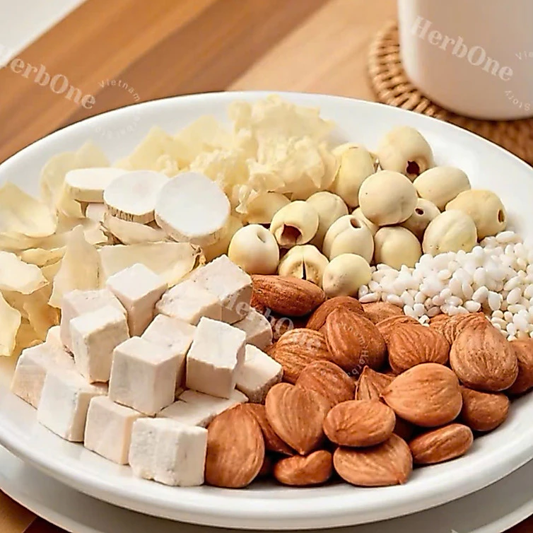Set Trà Ngọc Lộ Dưỡng Nhan Thảo Mộc HerbOne Gói Dùng Thử Hỗ Trợ Làm Đẹp Da, Nấu Chè, Nấu Sữa Hạt, Hầm Canh