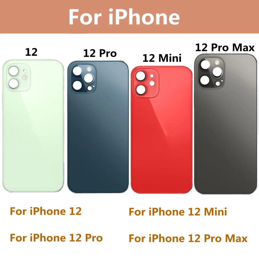 Nắp Lưng Điện Thoại Bằng Kính Thay Thế Chuyên Dụng Cho iPhone 12 12 Pro Max