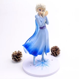 DISNEY Mô Hình Công Chúa Elsa Anna 21cm Trang Trí Bánh Kem