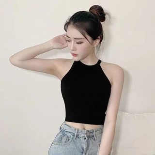 Áo Croptop Sát Nách Thiết Kế Ôm Sát Tôn Dáng