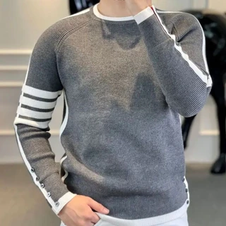 Áo sweater Dệt Kim Cổ Tròn Nhiều Màu Thời Trang Thu Đông Mới Cho Nam