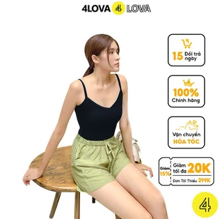 Áo 2 dây nữ cổ tim 4LOVA chất liệu thun 100% cotton dáng ôm mềm mại, quyến rũ