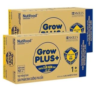 Thùng Sữa Nutifood GrowPLUS+ Sữa Non 180ml (lốc 4 hộp) - 12 lốc