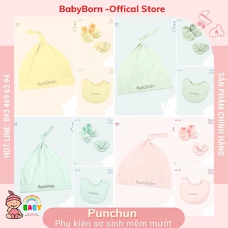 Phụ kiện sơ sinh Punchun chất cotton mềm mại thấm hút tốt Baby Born shop