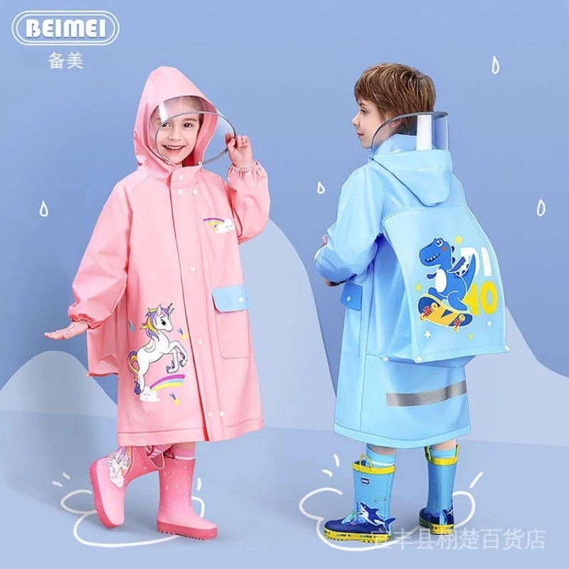 Áo mưa cho bé chính hãng Smally, siêu nhẹ, siêu dai, siêu bền cho bé trai bé gái cao từ 80-135cm