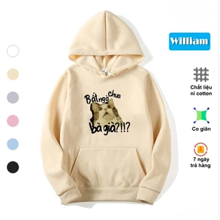 Áo hoodie nam nữ hình Mèo bắt trend cực dễ thương, chất nỉ bông dày dặn, in Pet cao cấp William - DS230