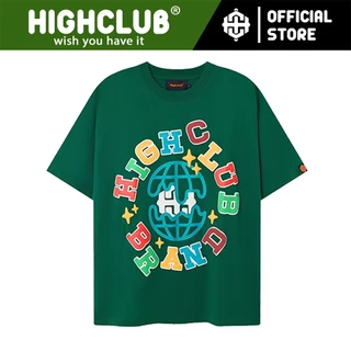 Áo Thun HIGH PLANET Tay Lỡ Unisex Nam/Nữ Xanh Lá Cổ Tròn - HIGHCLUB Brand Chính Hãng