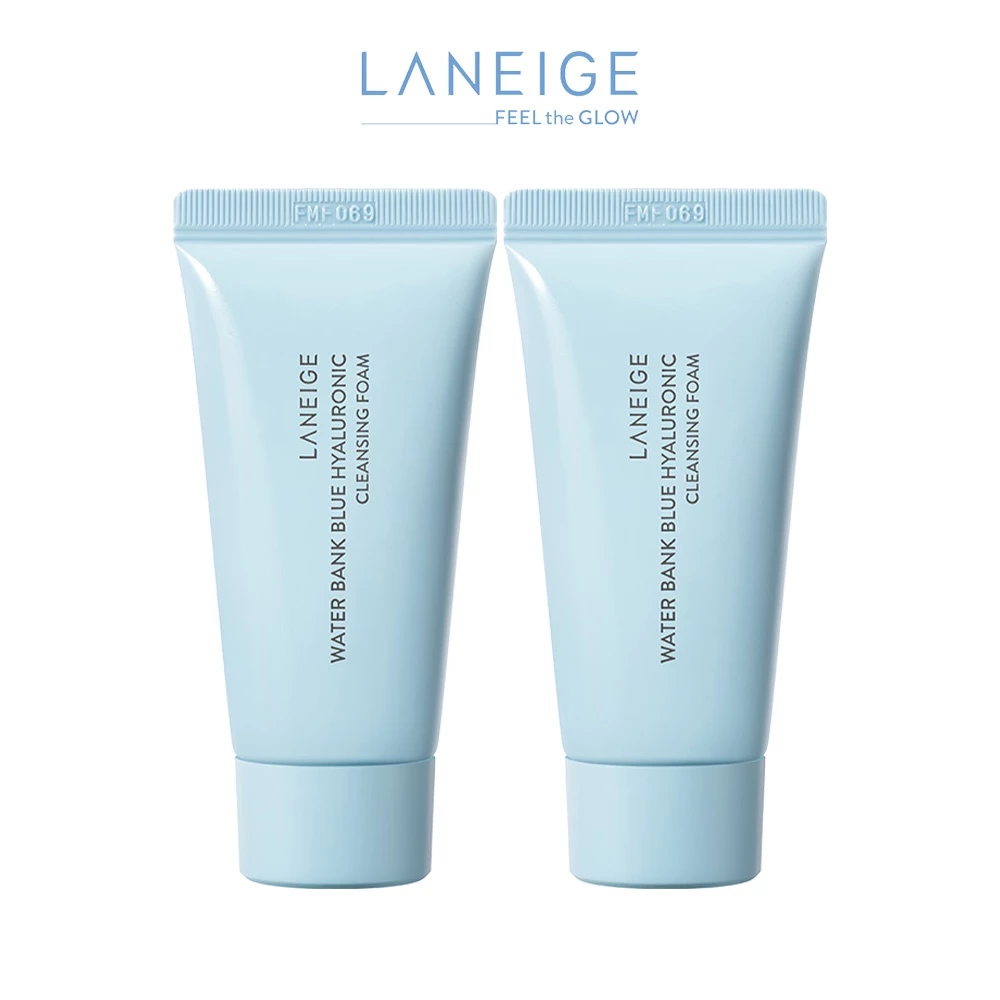 [HB gift] Bộ đôi Sữa Rửa Mặt Dưỡng Ẩm Laneige Water Bank Blue HA Cleansing Foam 30gx2