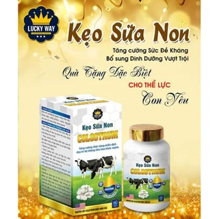 3/2025 Xả Kẹo Sữa non COLOSTRUM LuCKY WAY hộp 60viên tăng đề kháng, phát triển chiều cao