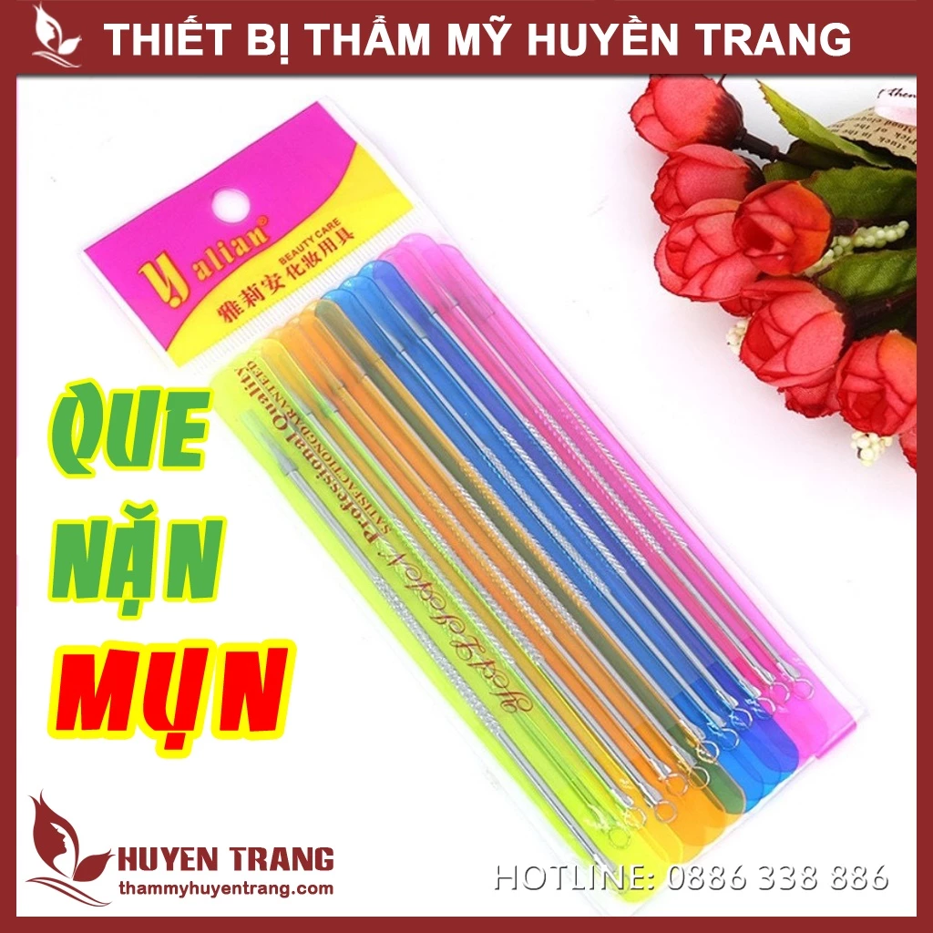 Cây Nặn Mụn Trứng Cá Dài 12cm (Que Nặn Mụn, Dụng Cụ Nặng Mụn Đầu Đen, Mụn Trứng Cá) Thẩm Mỹ Huyền Trang NANOCEE