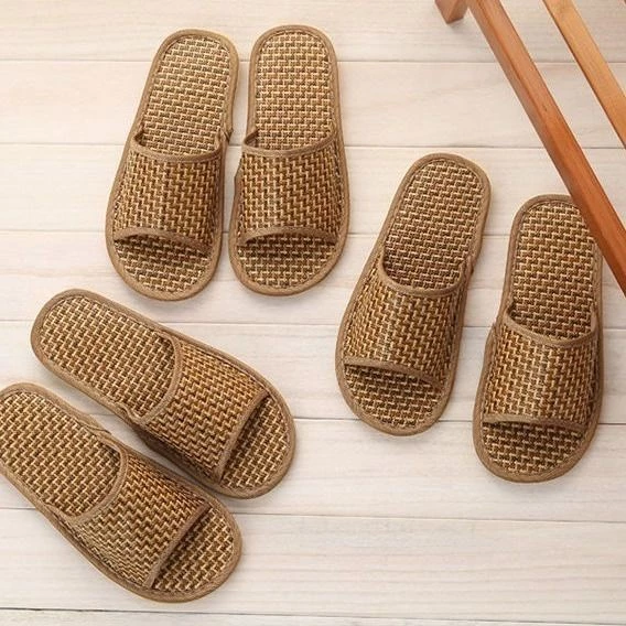 Dép Cói Đế Cao Su Đi Trong Nhà Văn Phòng Siêu Rẻ Đẹp, Mềm Mại Mát Chân Chống Trơn Trượt 2273