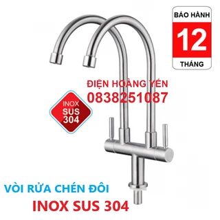 Vòi rửa chén Vòi rửa bát đôi inox 304