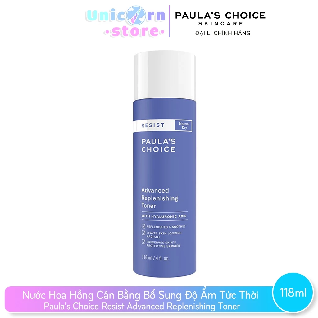 Nước Hoa Hồng Cân Bằng Bổ Sung Độ Ẩm Tức Thời Paula's Choice Resist Advanced Replenishing Toner 118ml