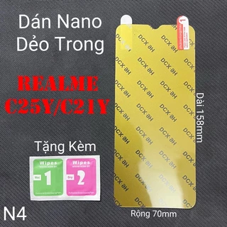 (N4)Miếng Dán Màn Hình Siêu Mỏng Dẻo Nano Cường Lực DCX-9H Realme C21y / C25y