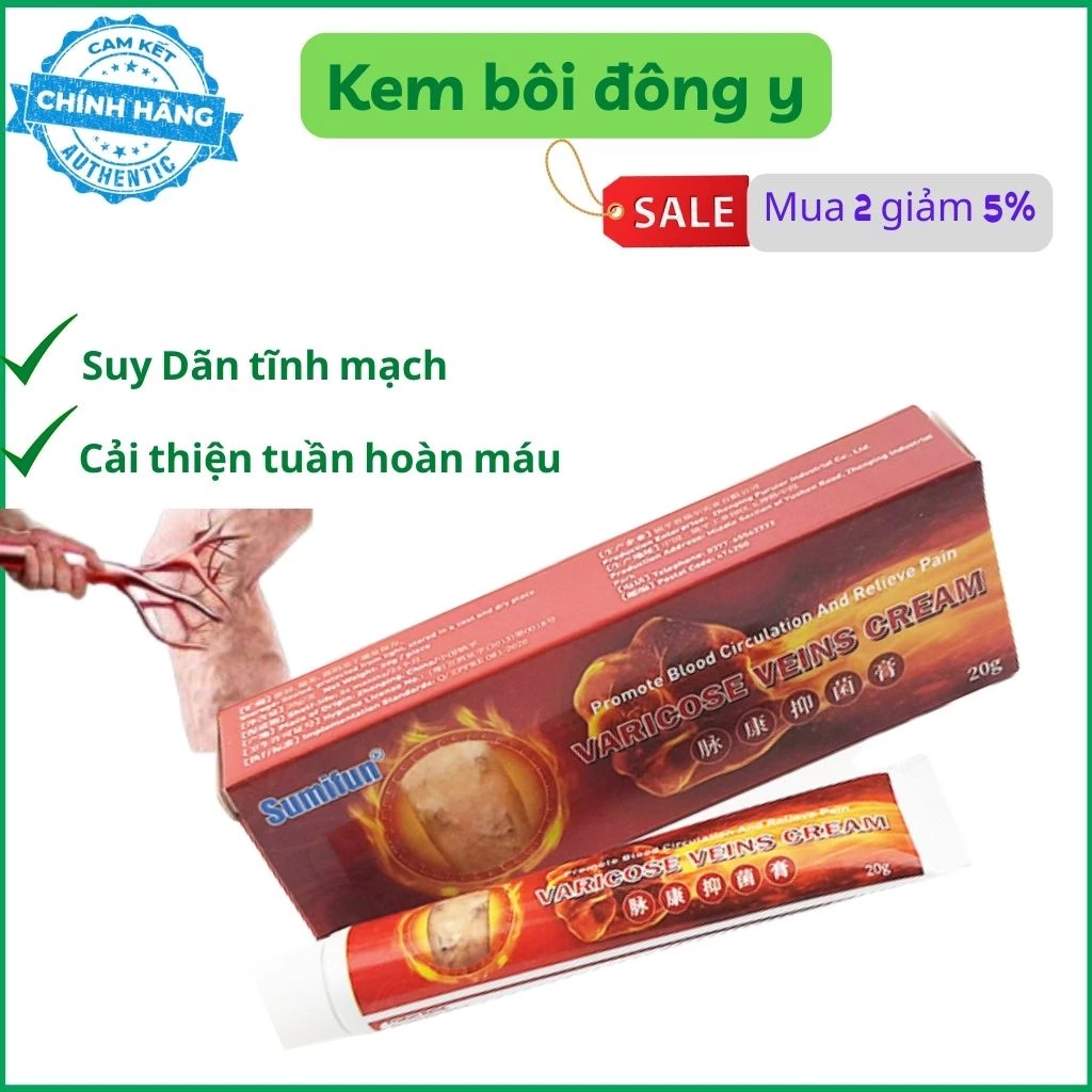 Kem bôi da đông y SUMIFUN | hỗ trợ suy giãn tĩnh mạch hiệu quả | tuýp 20gr