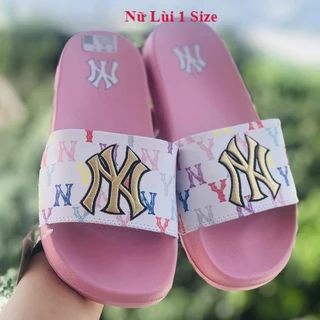 Dép unisex 𝐌𝐋𝐁 𝗡𝗬 ❤️FREESHIP + Hộp❤️ dép mlb bóng chày quai ngang thể thao nữ Thêu NY-NY nỗi màu hồng